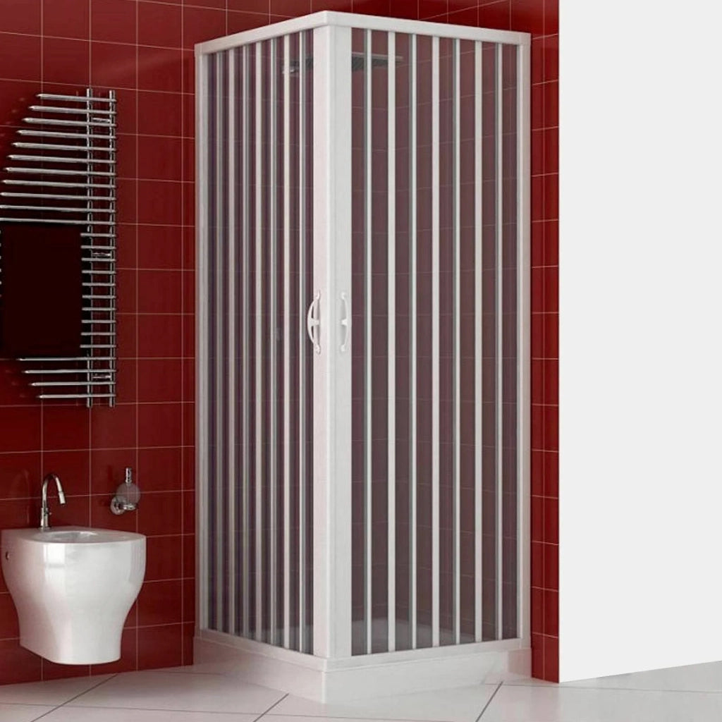 Box doccia Luna 80x80 cm pvc apertura a soffietto angolare