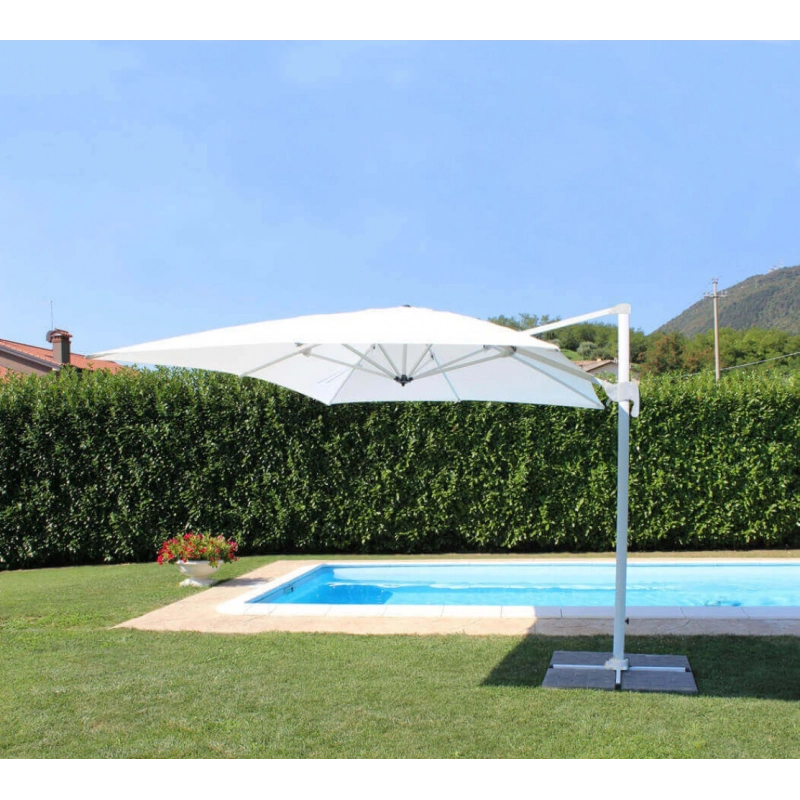 OMBRELLONE SATURNO BIANCO P/L 3 X 3 TELO BIANCO