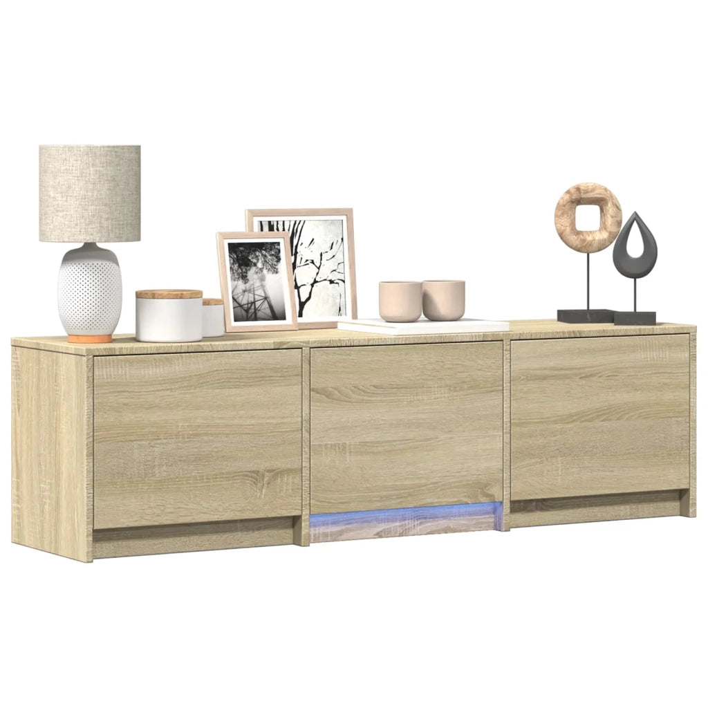 Mobile TV con LED-Credenza per TV Rovere Sonoma 140 x 34 x 40 cm