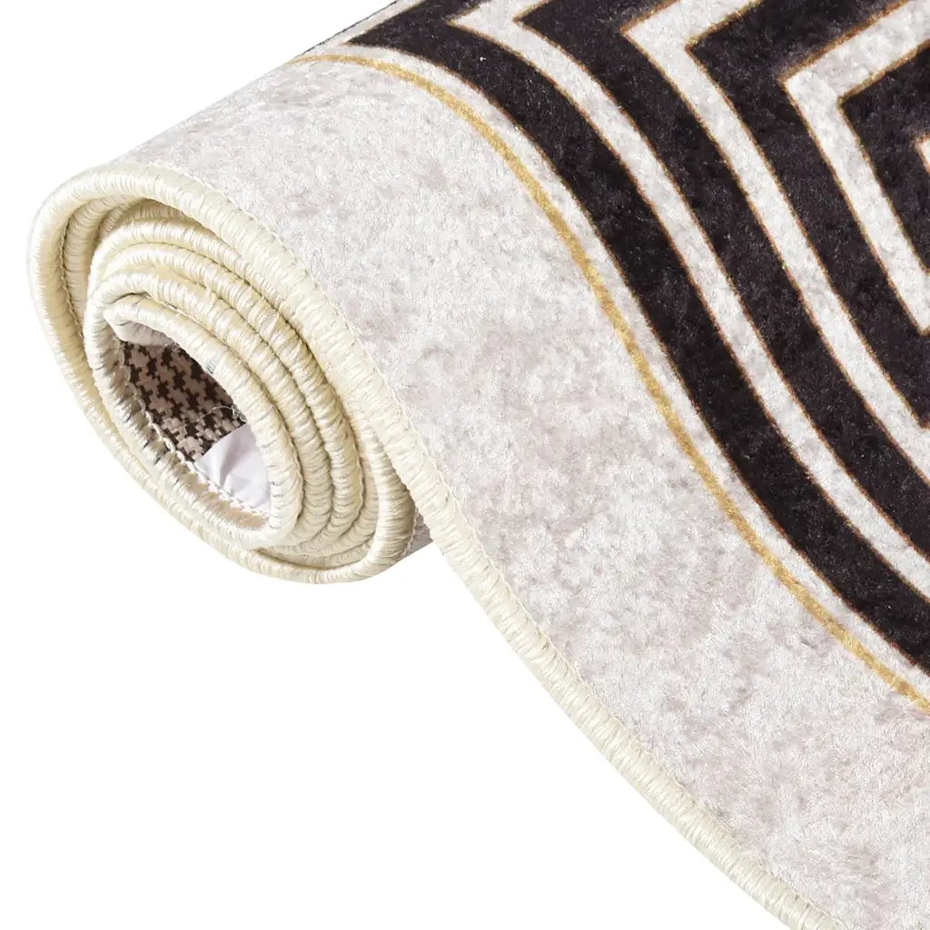 Tappeto Lavabile 160x230 cm Beige Chiaro 337949