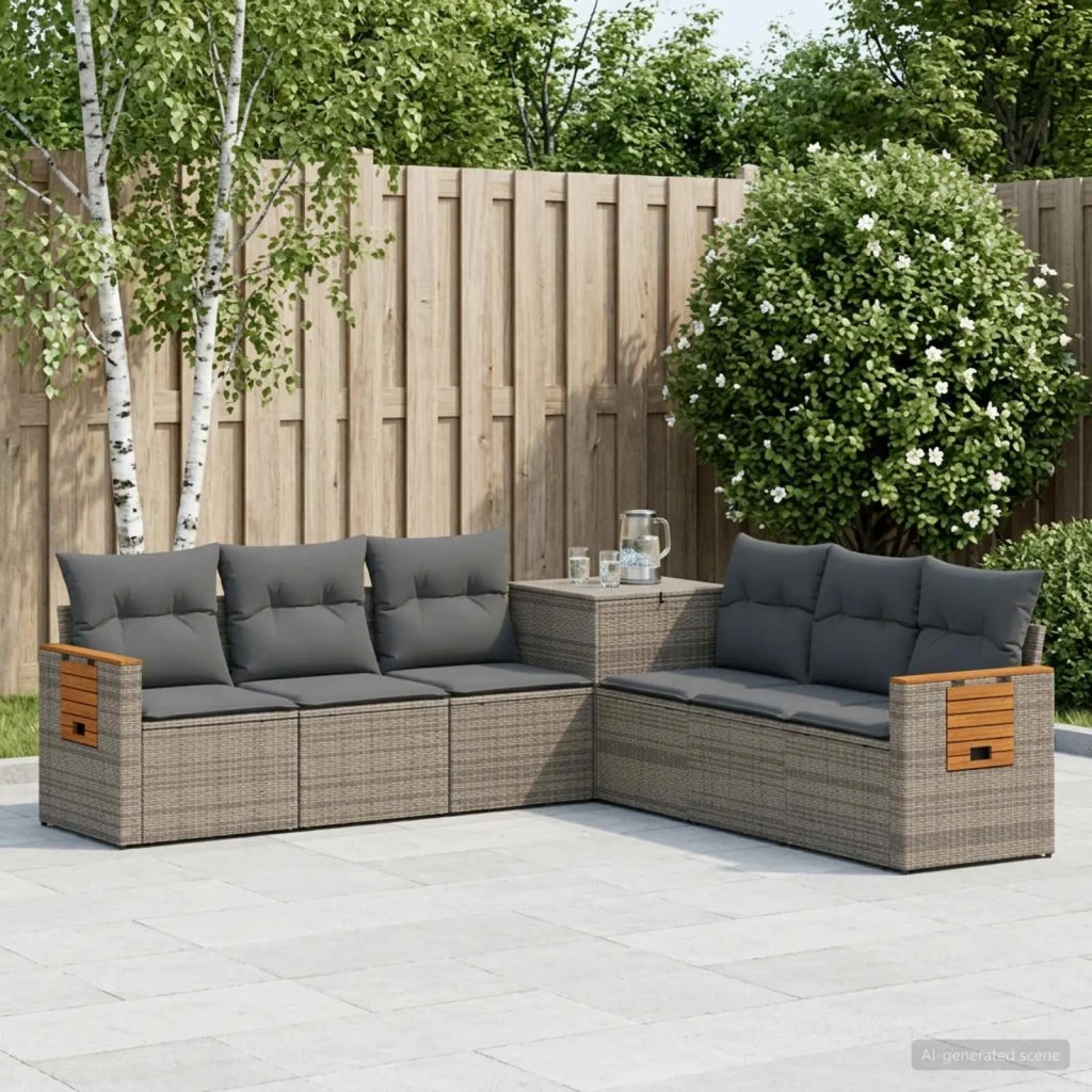 Set di divani 7 pz Grigio e Grigio Scuro 3448874