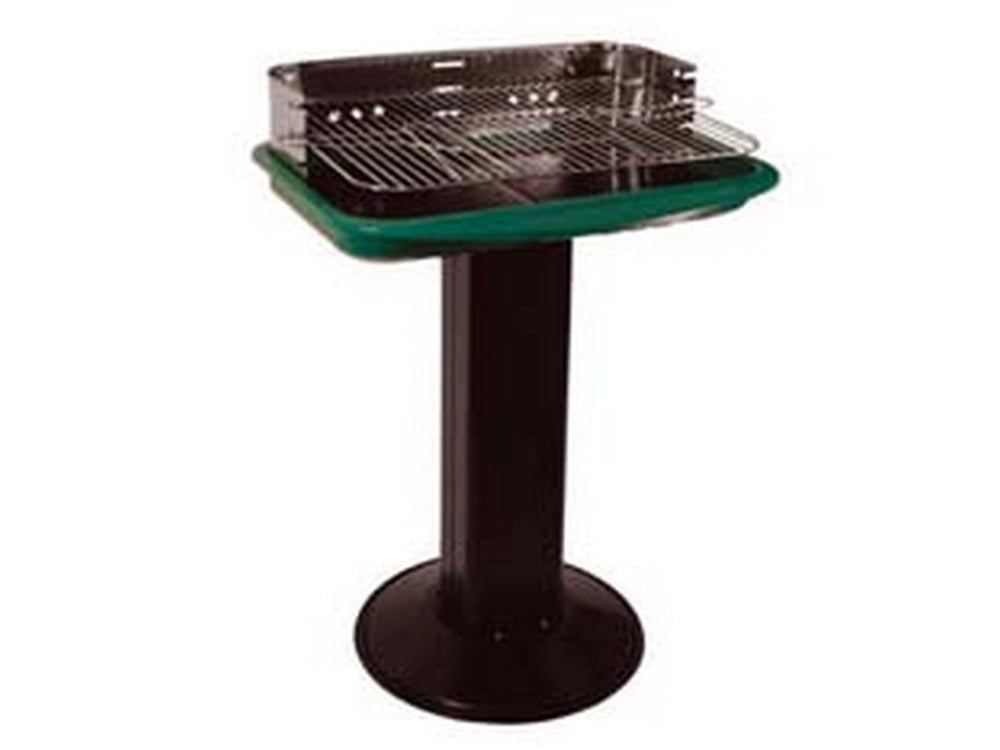 1pz barbecue rettangolare con piede centrale "florida" - bracere cm.60x40 cod:ferx.fer157063