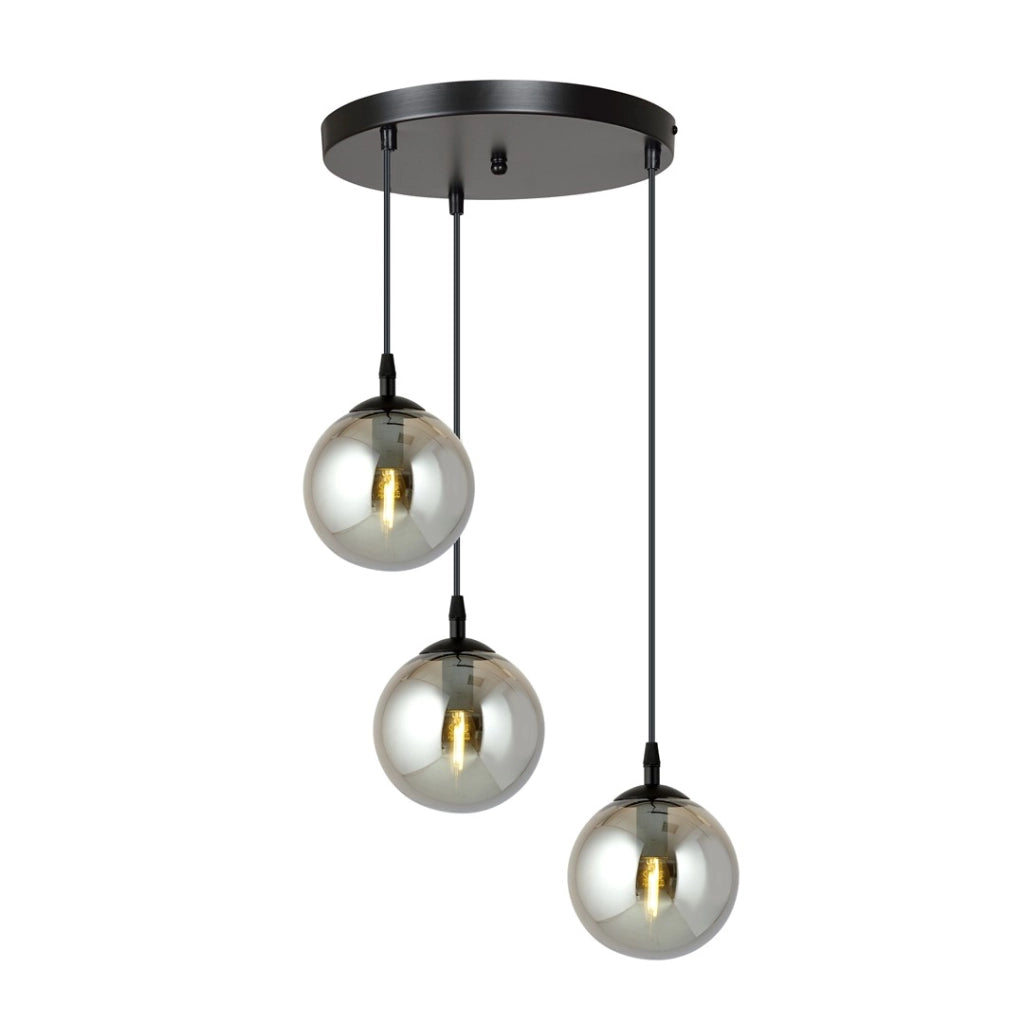 Lampadario Emibig Cosmo 3 E14 nero grafite Premium