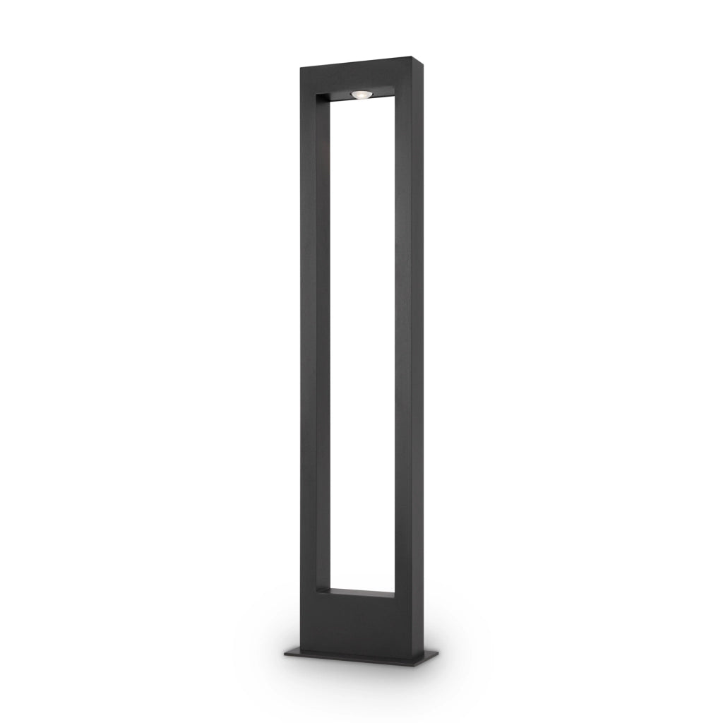 Lampada Da Terra Moderna Per Esterno Metallo Grafite Luce Led 10W Ip65