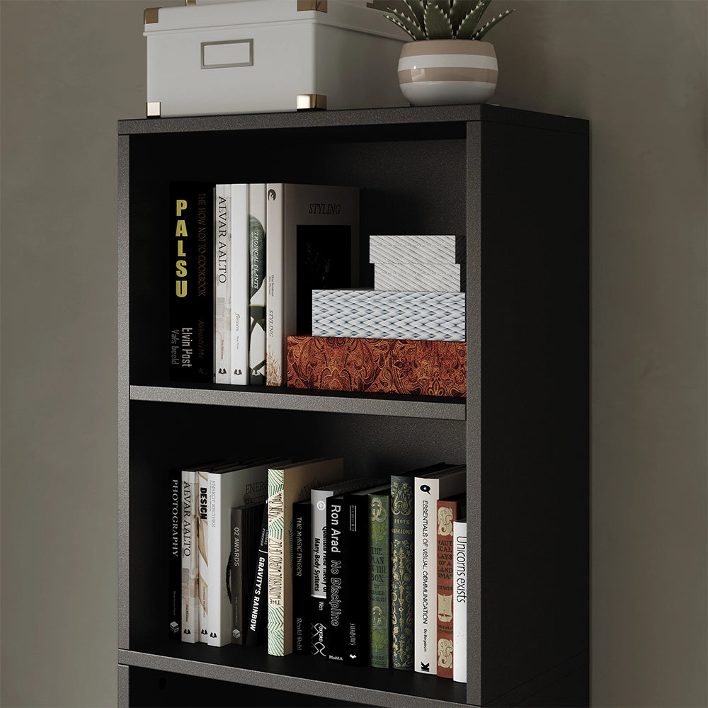 Vicco Libreria Nero 40 x 132 cm con 5 scomparti