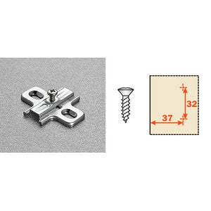 SALICE BASETTA FISSA PER CERNIERE B2V3H39  H 3- 50,0 pz