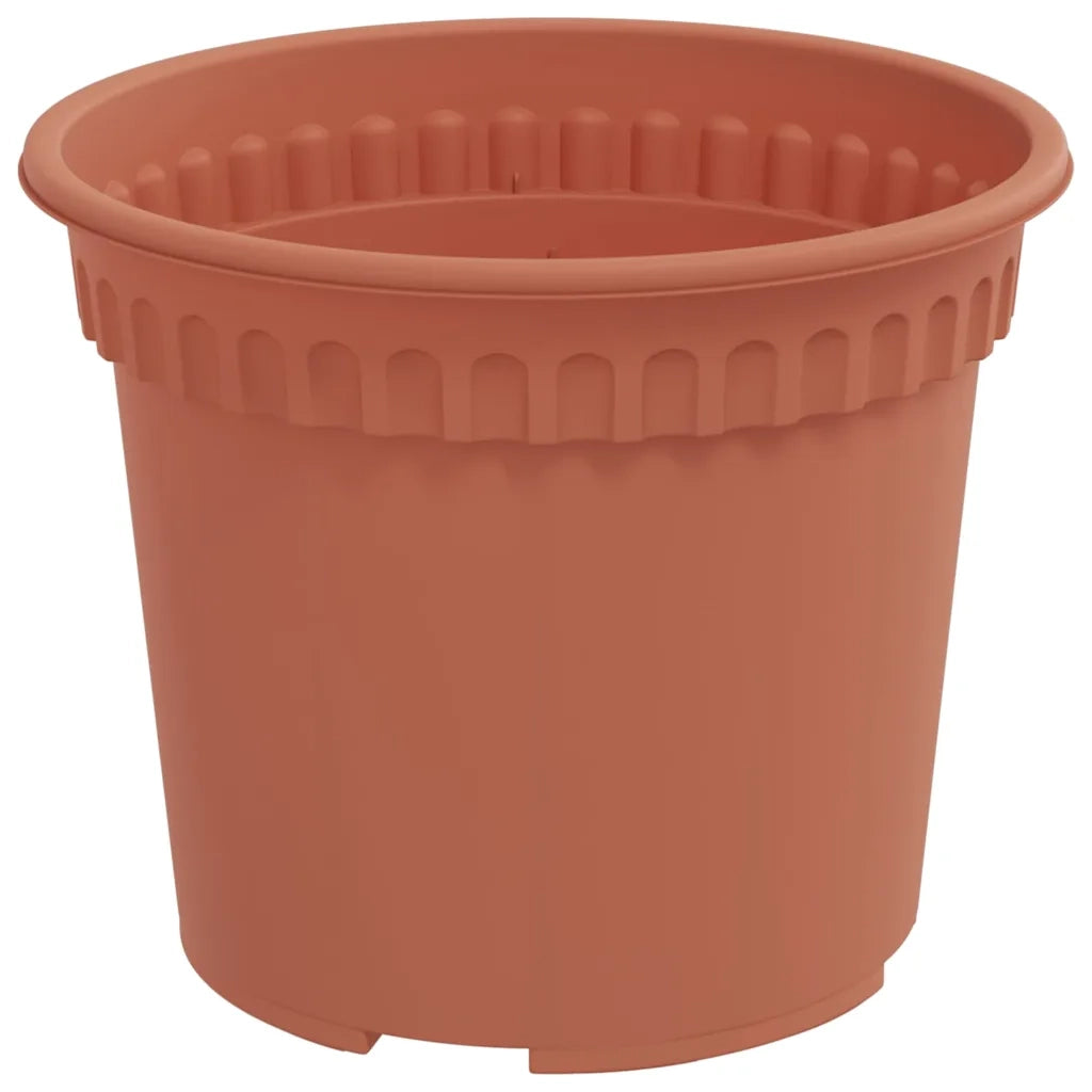 Vasi per Piante 6 pcs Rosso Mattone Ø 12,5 x 10 cm Plastica 3403254