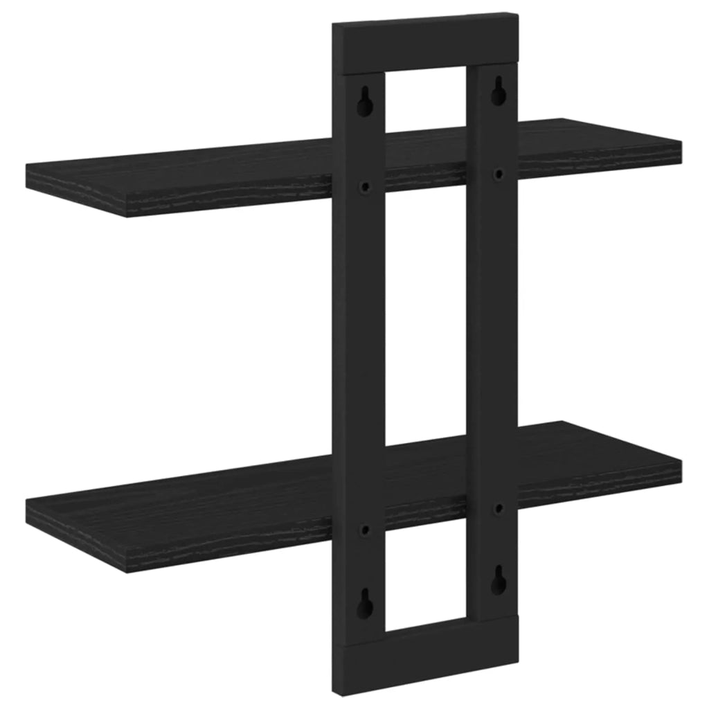 Scaffali flottanti Rovere Nero 40 x 15 x 40 cm 8012413