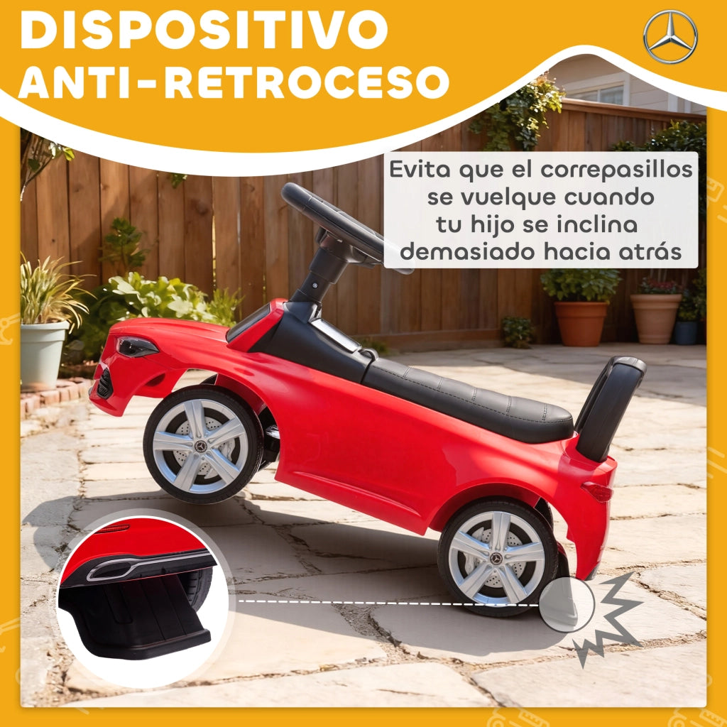 Cavalcabile Mercedes-Benz Classe C ¨C Xylo ¨C Bambini 18-36 Mesi con Clacson e Vano Contenitore Rosso