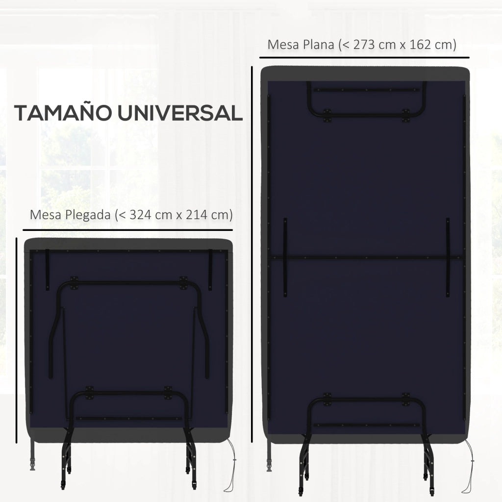 Tappeto per Tavolo da Ping Pong ¨C Minimal ¨C Nero 275x153x5 cm