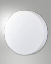 Plafoniera Graff Bianco in Metallo e Vetro Soffiato, LED Integrato 24W 2950lm, 3000K Warm White, Dimmerabile a Taglio di Fase Ø400mm