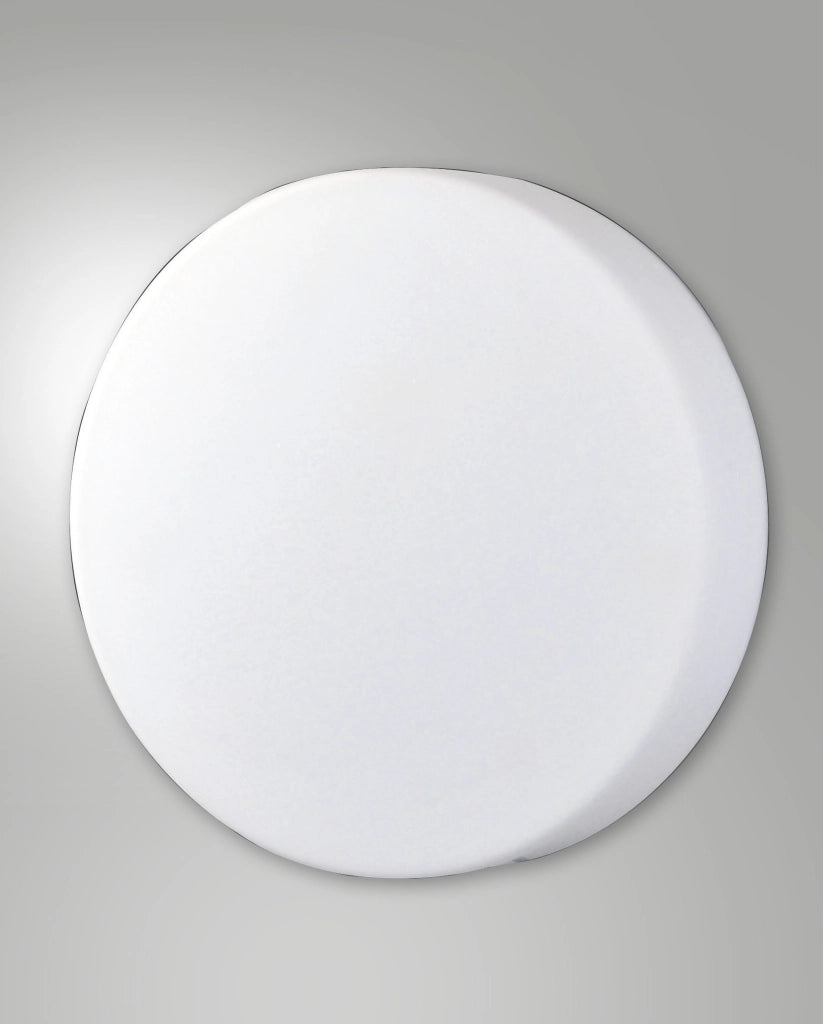 Plafoniera Graff Bianco in Metallo e Vetro Soffiato, LED Integrato 24W 2950lm, 3000K Warm White, Dimmerabile a Taglio di Fase Ø400mm