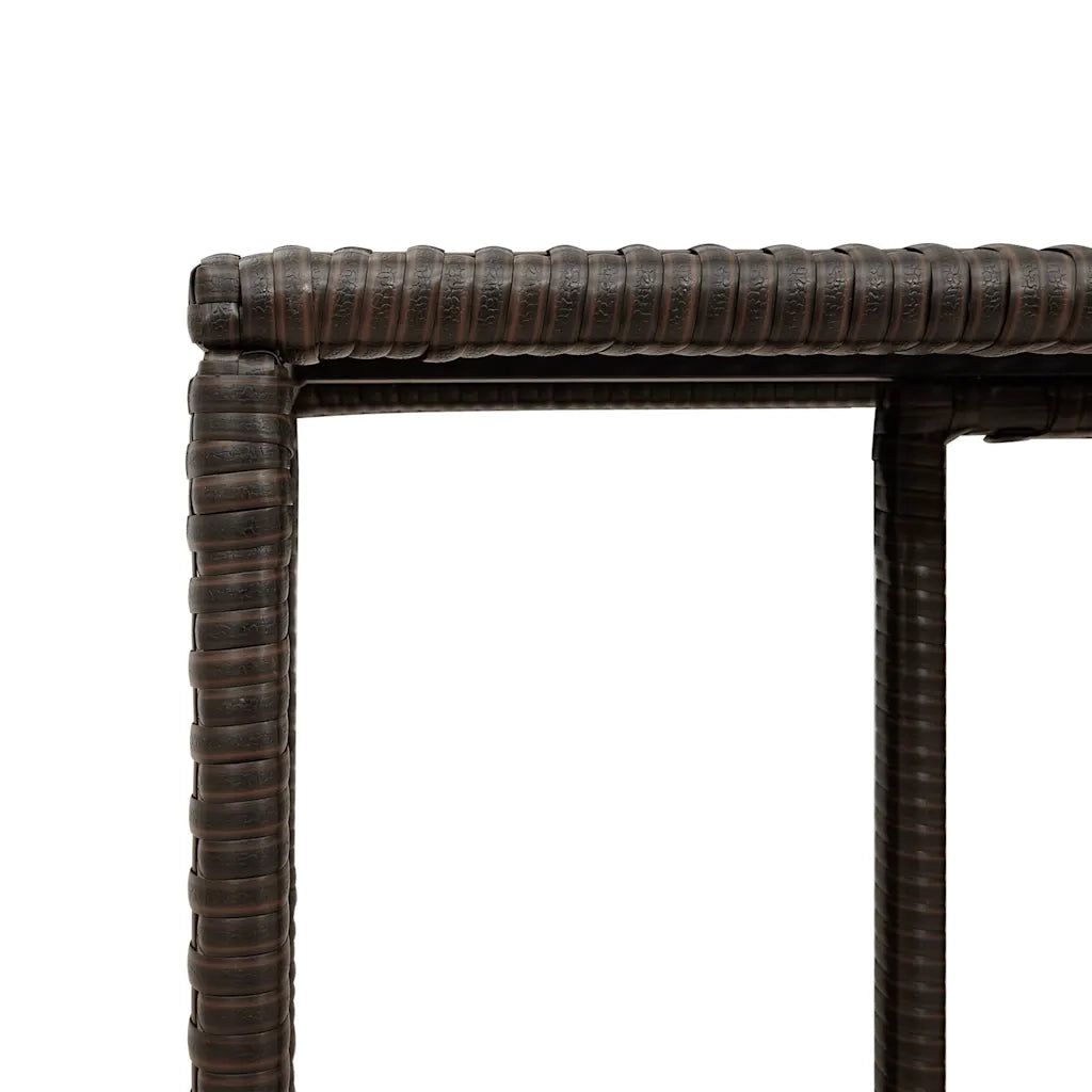Scaffali Portaoggetti 2 pz Marrone in Polyrattan 366213