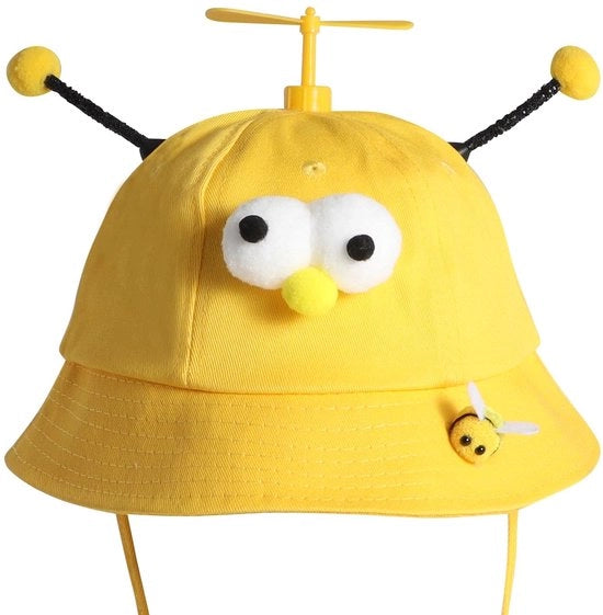 Cappello a elica per costume da carnevale - Cappello da elicottero - Cappello da festa - Cappellini da festa - Accessori da costume - Adattabile per diametro 56-58 cm - Cappello da festa