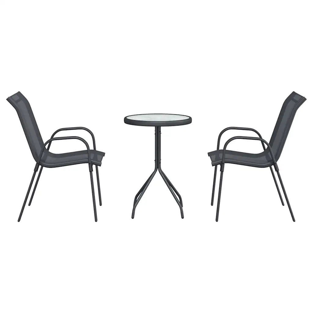 Set Bistro da Giardino 3 pcs Grigio Acciaio 42003979