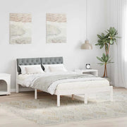Struttura del Letto Bianco e grigio chiaro 120 x 200 cm 878613