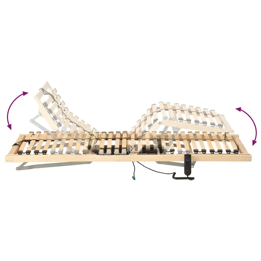 Letto singolo | Letto per adulti | Base a doghe Marrone 80 x 190 cm Legno massello di faggio