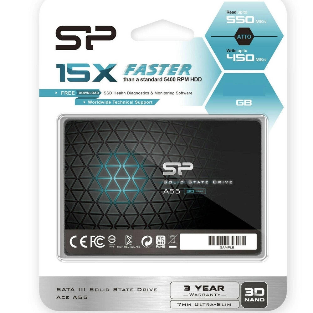 Trade Shop - Hard Disk Interno Ssd 512gb High Sata 3 2,5'' Per Computer Desktop Laptop Sp A55 -