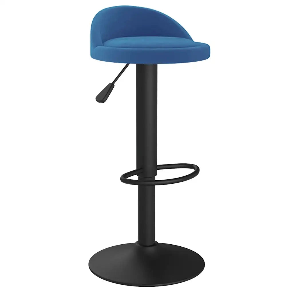 Sgabello da Bar Blu in Velluto 333594