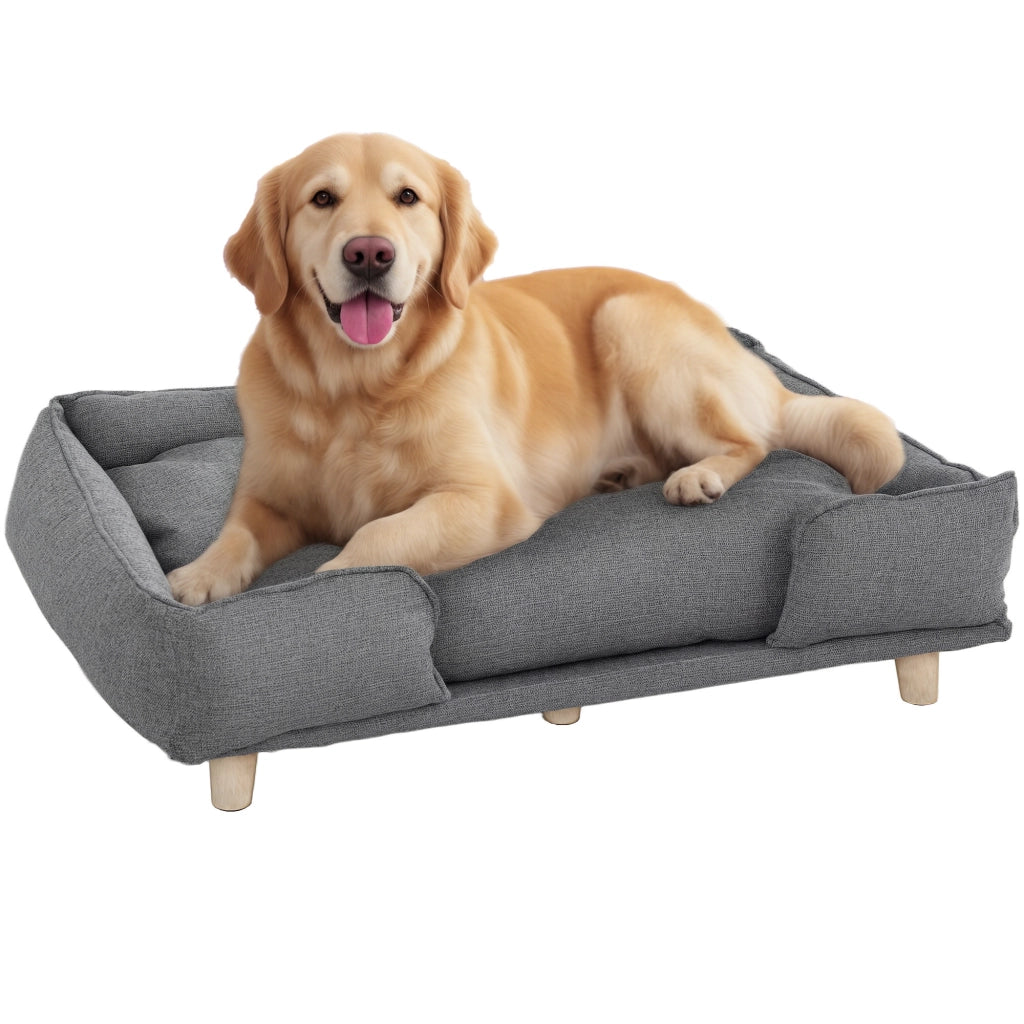 Letto per Cani ¨C Minimal ¨C Tessuto Naturale Grigio Scuro