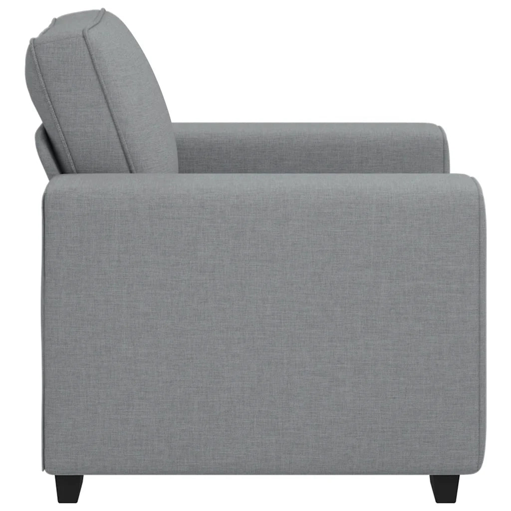 Poltrona | Sedia Relax Grigio Chiaro 100x77x82 cm in Tessuto