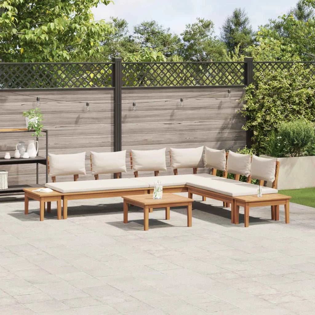 Set Divano da Giardino 4 pcs Marrone e Crema 3356866