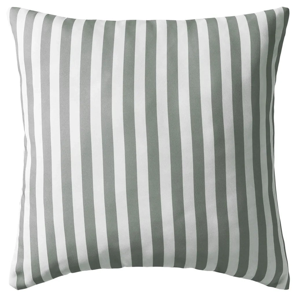 Cuscini da Esterno 2 pz Stampa a Righe 45x45 cm Grigi 132309