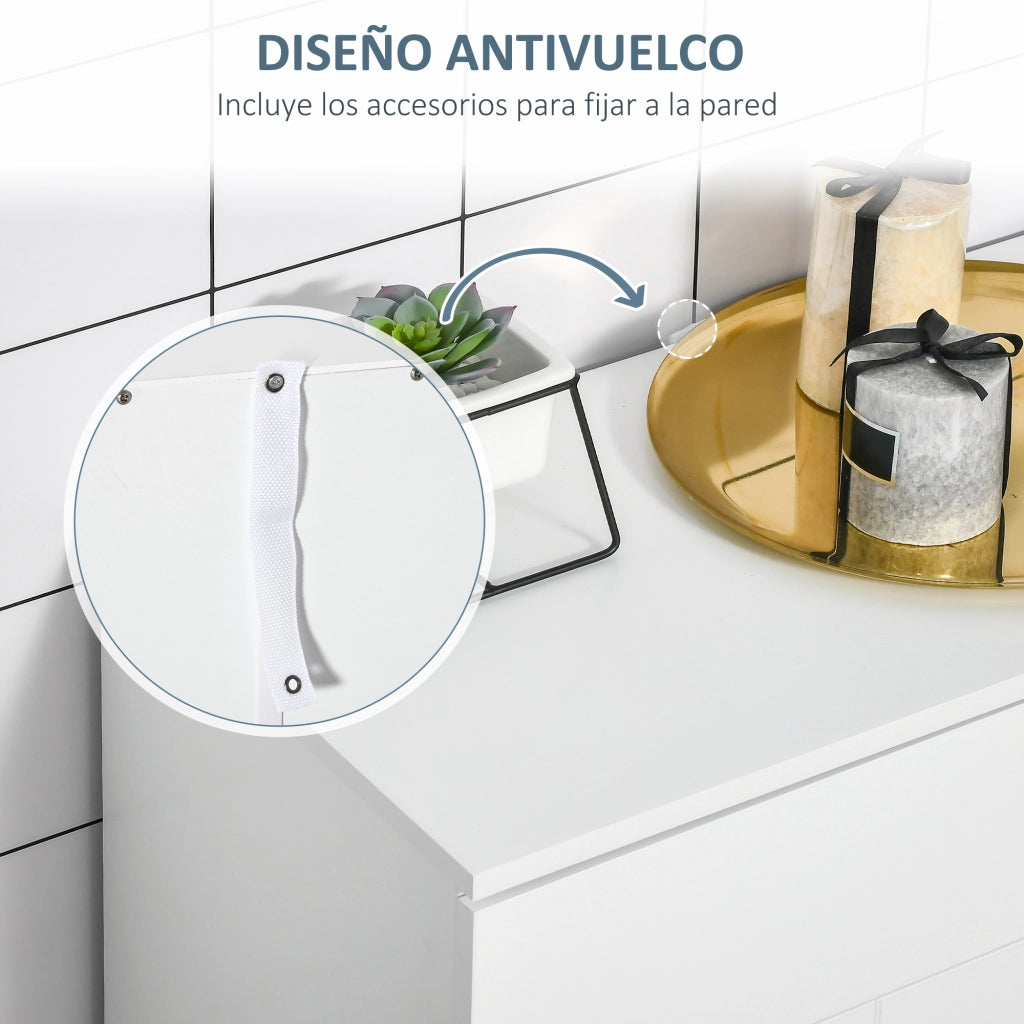 Mobile Bagno con Ante e Ripiani Regolabili ¨C Minimal ¨C 60x30x80 Bianco