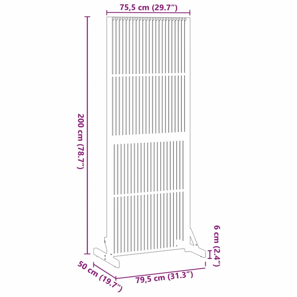 Divisorio Ambienti | Schermo per Privacy Marrone 79,5 x 50 x 200 cm