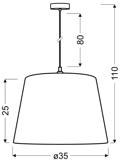 Lampada a sospensione Candellux Mirage Ø35 E27 crema cromo