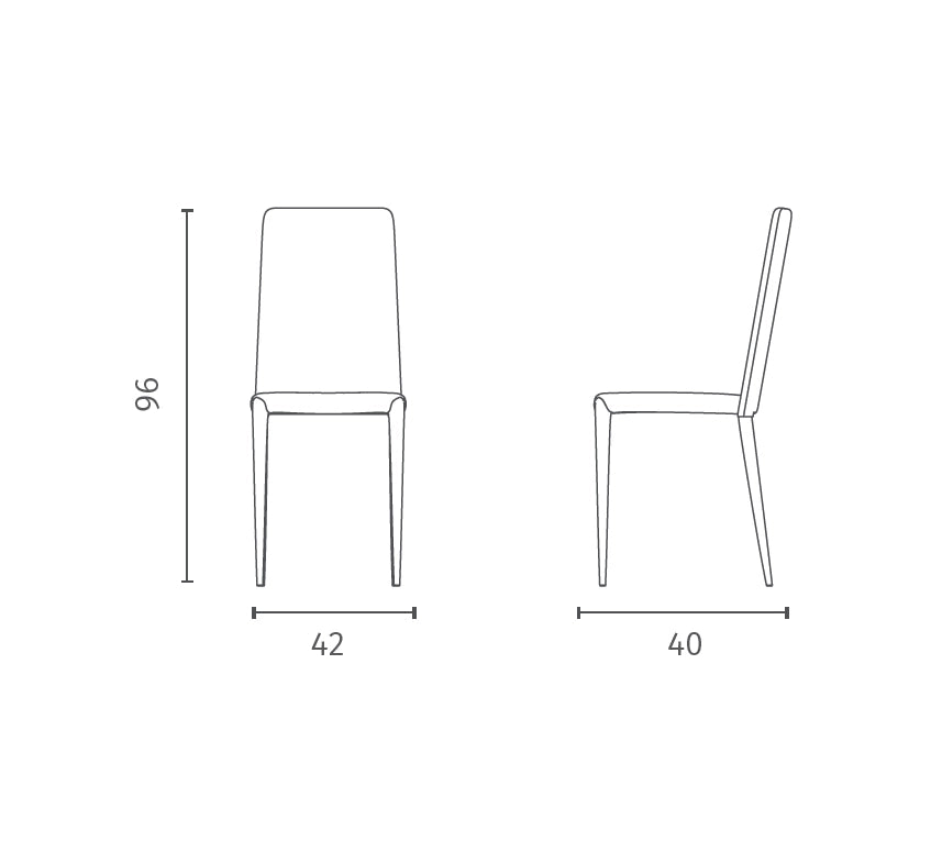 Sedia Cleo Impilabile in Similpelle Imbottita con Struttura in Metallo Tortora - Seduta e Schienale Ergonomici - Design Moderno