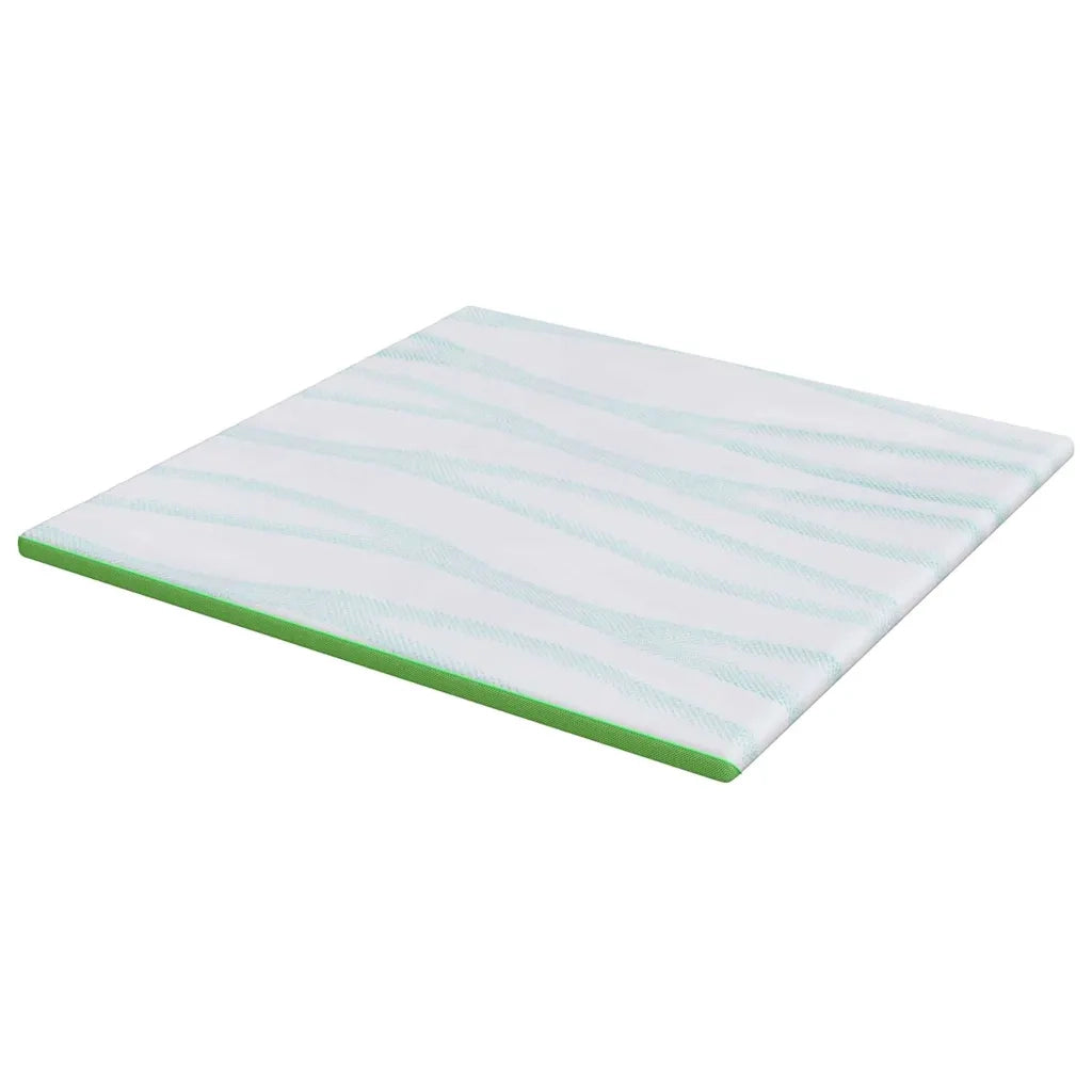Topper per materasso Bianco e Verde 180 x 200 cm 4106163