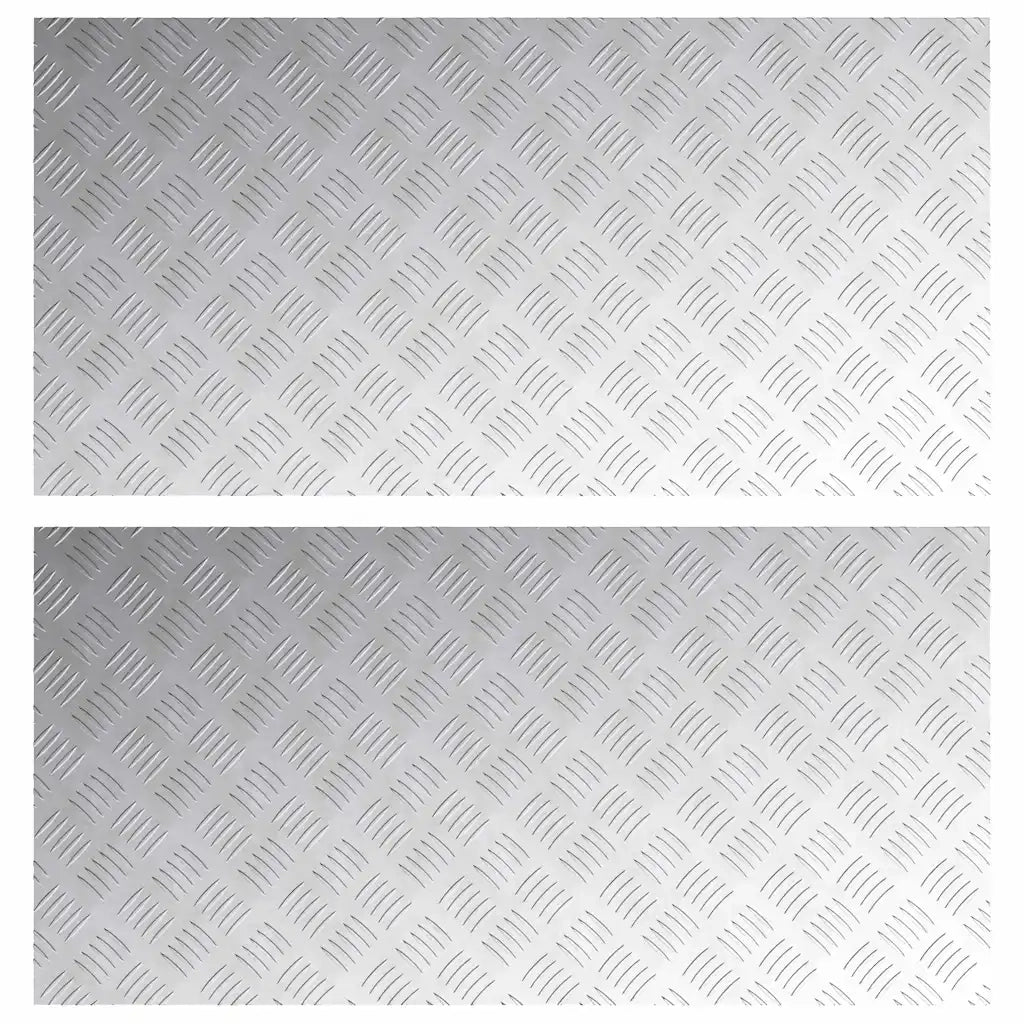 Gradini per Scale 2 pz | Tappetini per scale autoadesivi Argento 100 x 50 cm Alluminio