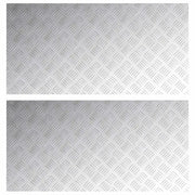 Gradini per Scale 2 pz | Tappetini per scale autoadesivi Argento 100 x 50 cm Alluminio
