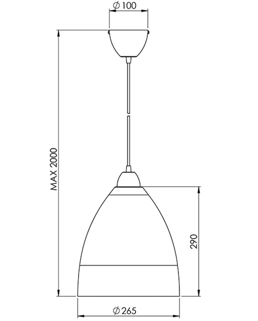 Lampada a Sospensione Provenza in Metallo e Vetro Centrifugato Bianco, Attacco E27 60W, Design Classico ed Elegante, IP20, Codice 2907-45-102