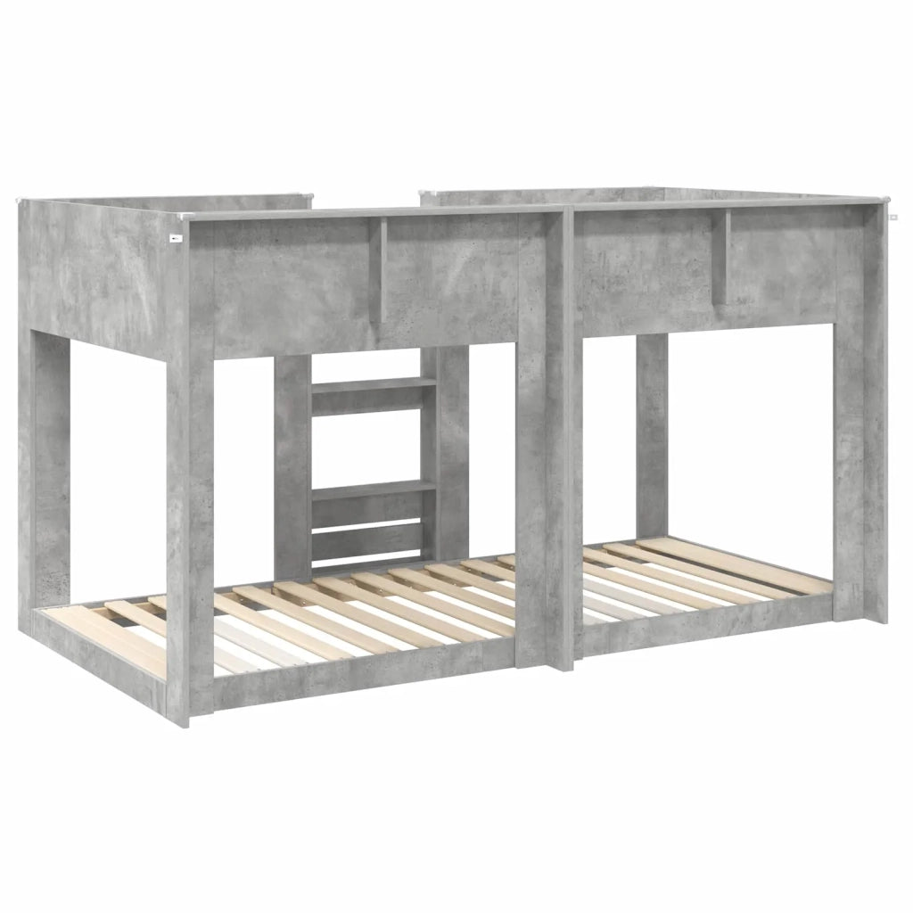 Letto a Castello per Bambini Grigio cemento 90 x 200 cm