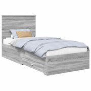 Letto singolo | Letto per adulti | Struttura del letto Grigio Sonoma 90 x 190 cm Legno multistrato