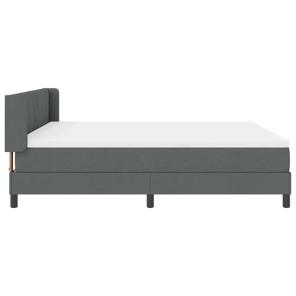 Letto a molle con cuscino Grigio scuro 200 x 180 cm Tessuto 3341182