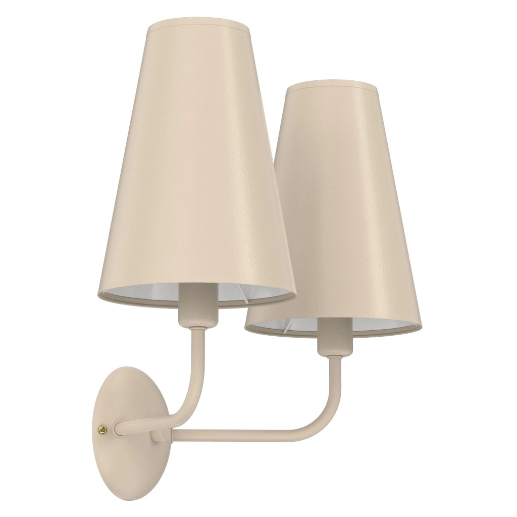 Applique Tortola 2xE14 beige acciaio Luminex