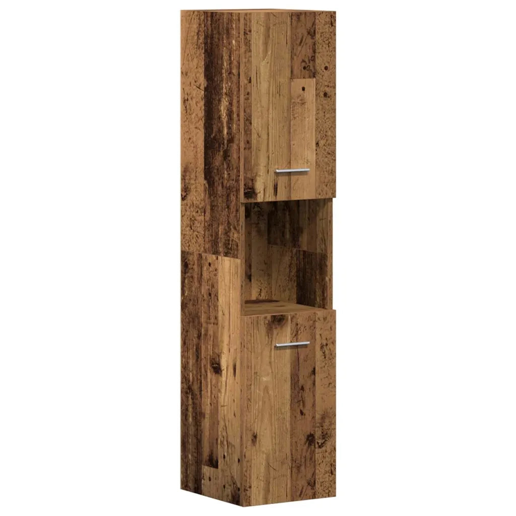 Set di mobili per il bagno con cassetto 4 pcs Legno vecchio 3332570