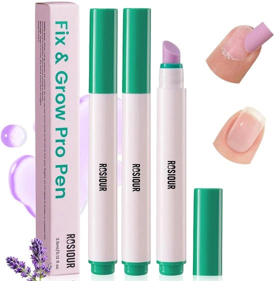 Kit di cura unghie 3 in 1 - Unghie cura e protezione - Unghie trattamento - Puntina ceramica - Manutenzione in viaggio - 3,5 ml - Cura unghie