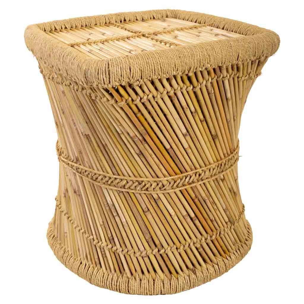 Tavolino in bambù marrone 43x43x47h