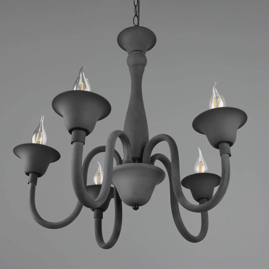 LÚZETE - LAMPADA DA SOFFITTO 5 LUCI ANTRACITE CAMILA