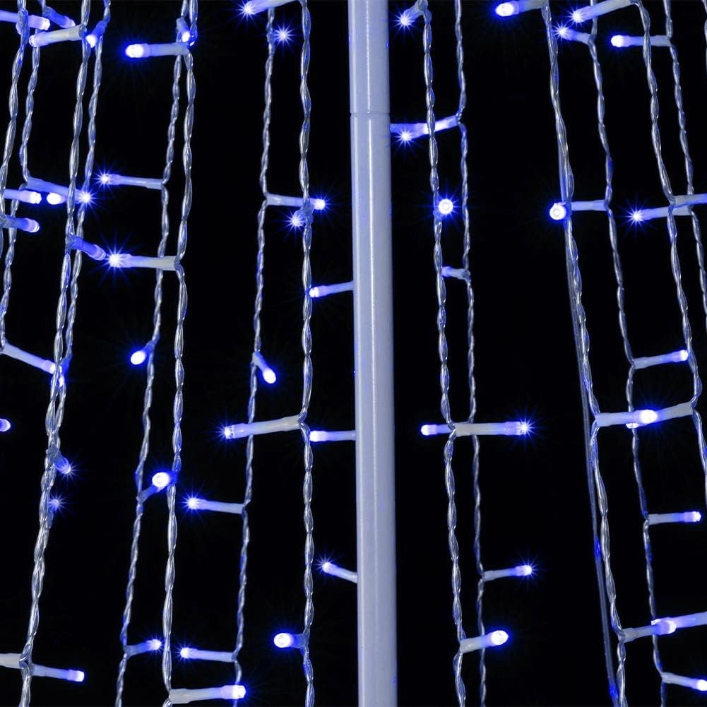 ALBERO DI NATALE STYLE BASIC 576 LED CON STELLA ALTEZZA 2 MT 12V BIANCO FREDDO