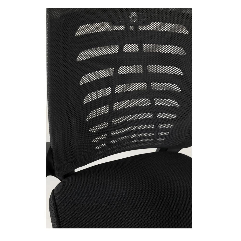 Sedia ufficio tessuto microforato Kizi colore nero