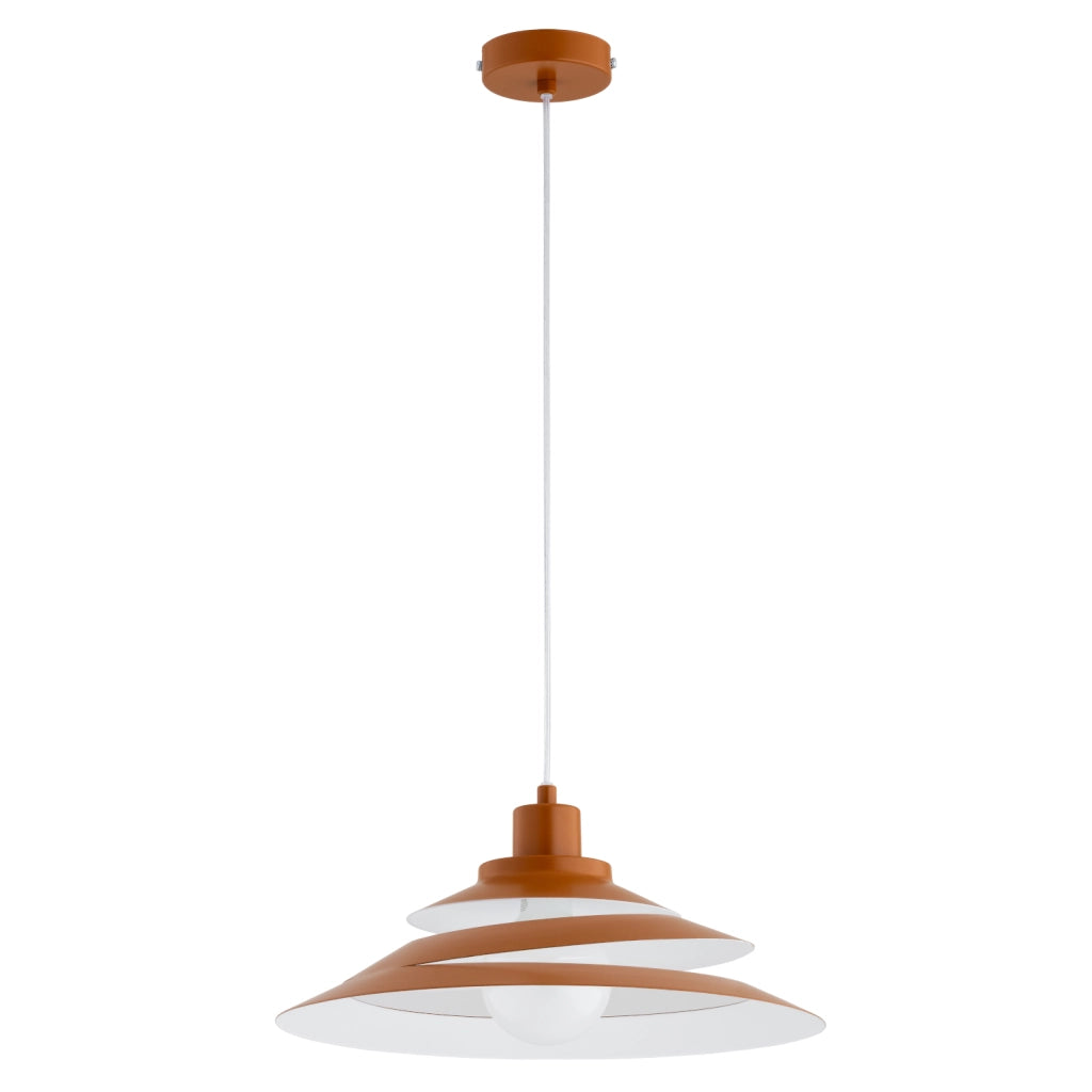 Lampada sospesa BALSA Alfa nastro marrone/bianco E27