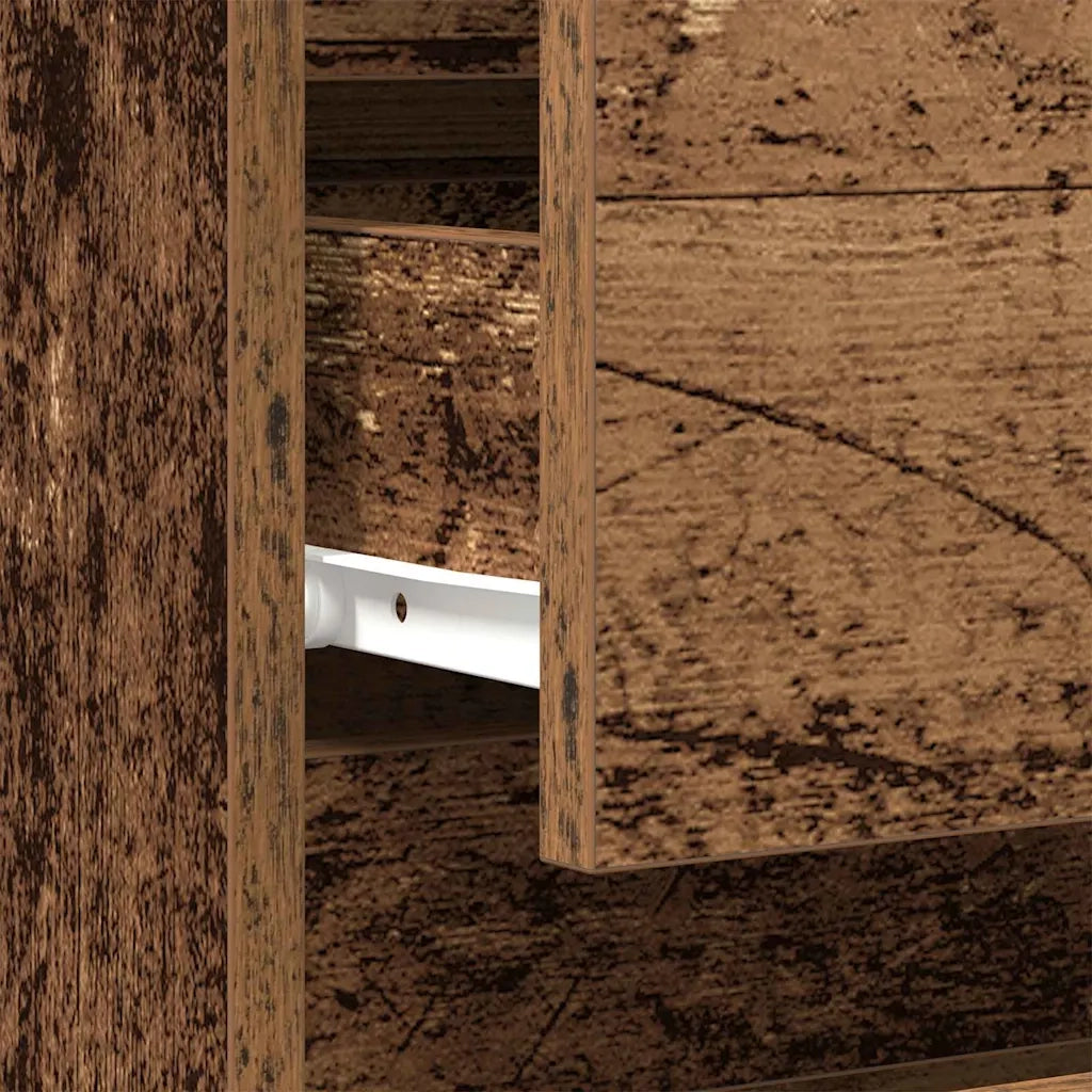 Armadio da Notte con cassetto Legno vecchio 40 x 35 x 50 cm 863482