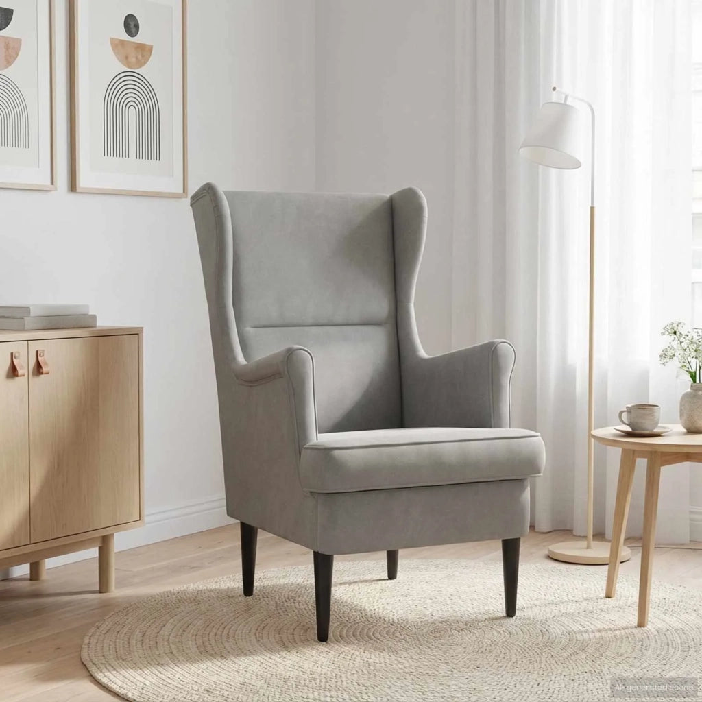 Poltrona | Sedia Relax Grigio Chiaro Velluto