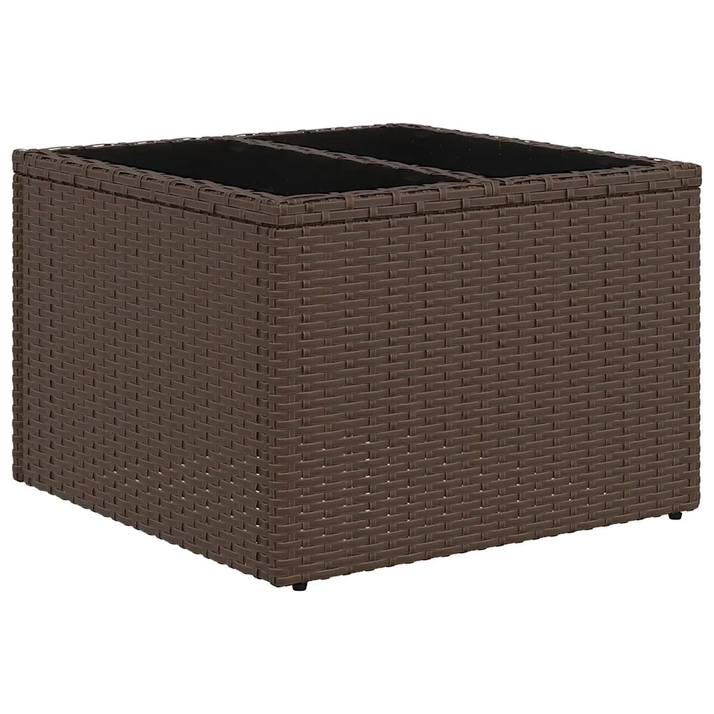Set Divani da Giardino 11 pz con Cuscini Polyrattan Marrone 3219514