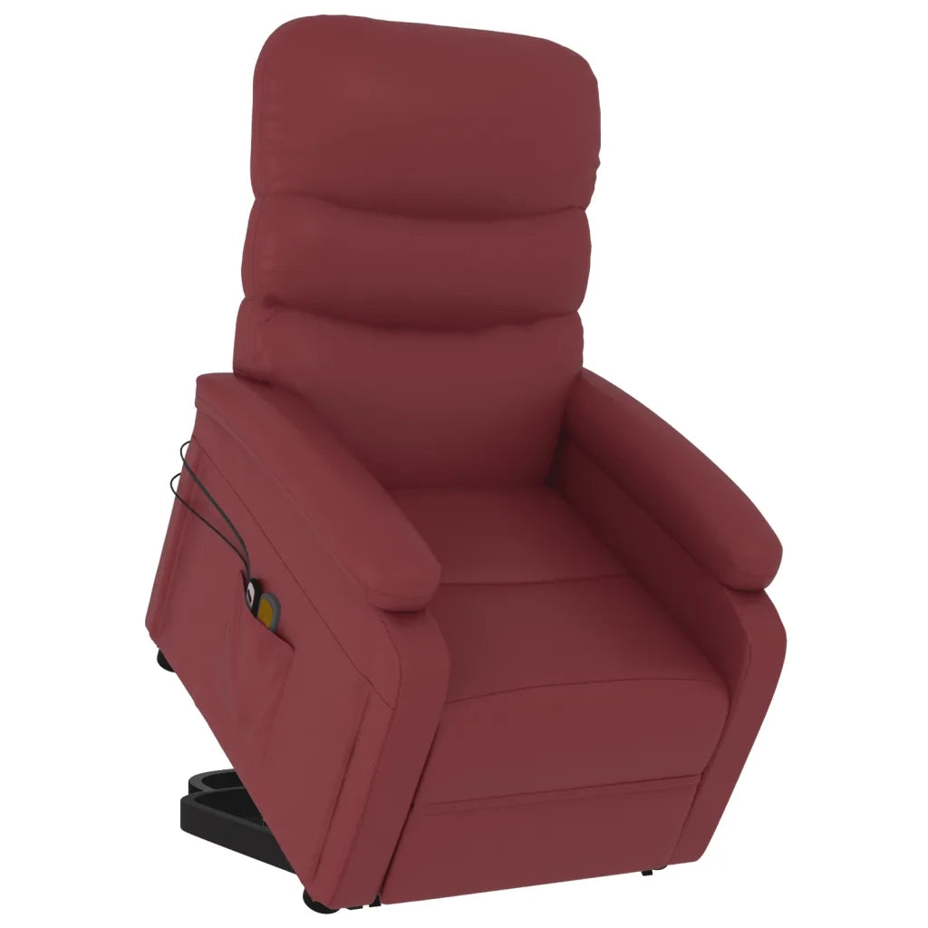 Poltrona Alzapersona Rosso Vino Similpelle 321287